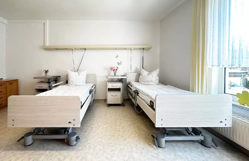 Blick in ein Doppelzimmer